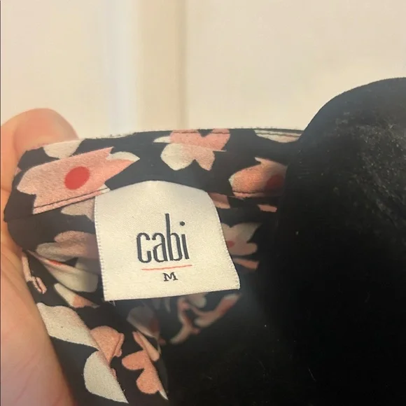 CAbi Black Tunic with Pink Floral Print - Picture 3 of 6